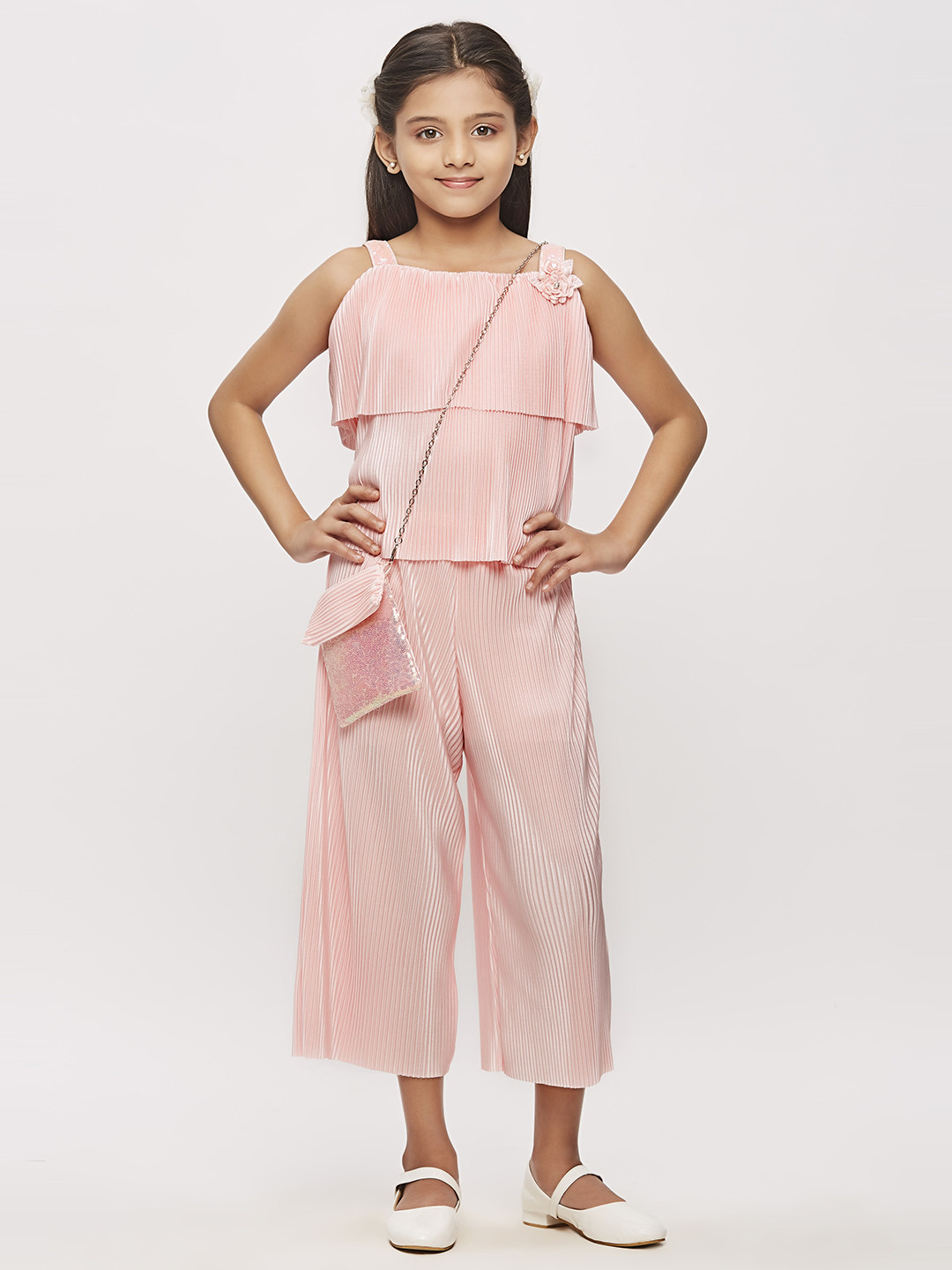 

Tiny Girl Girls Pink Top with Capris
