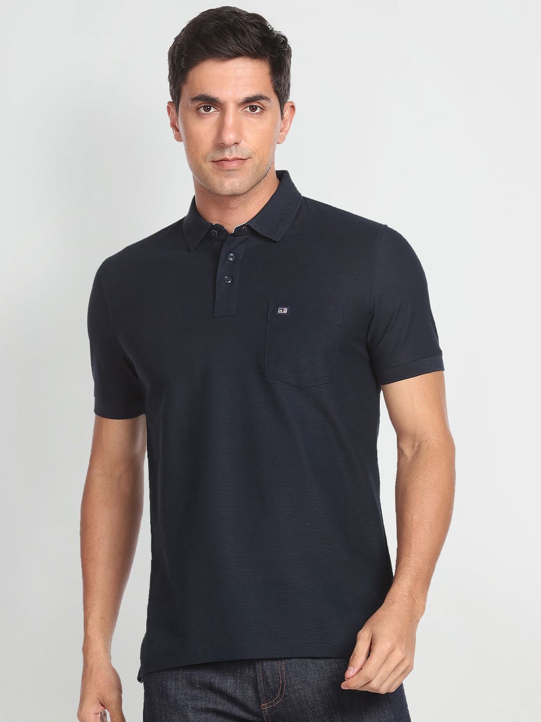 

Arrow Sport Polo Collar Short Sleeves Casual T-shirt, Blue