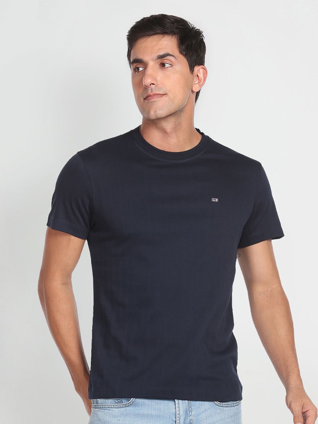 

Arrow Sport Round Neck Short Sleeves Casual T-shirt, Navy blue