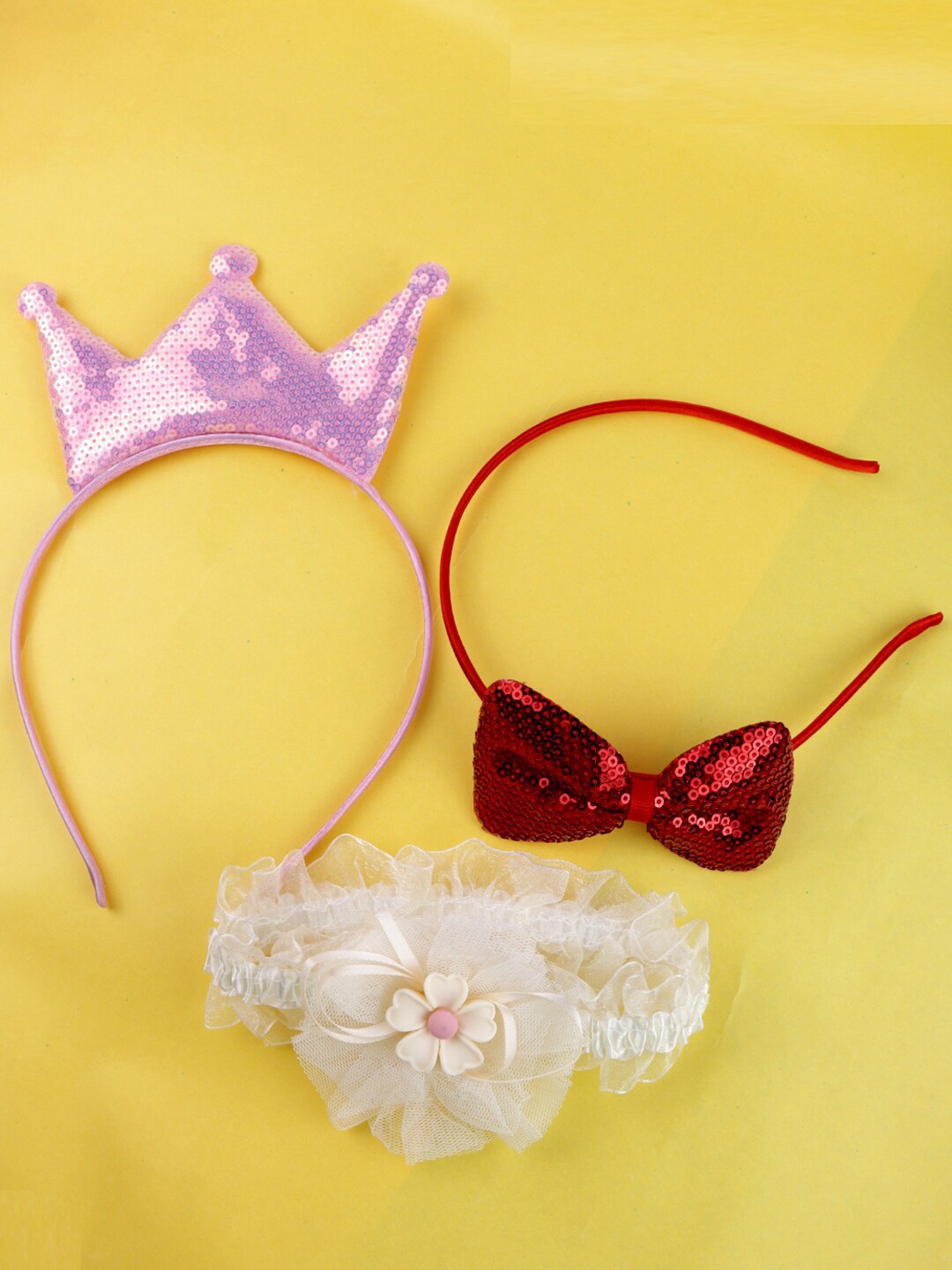 

Krelin Girls Set Of 3 Hairband, Pink