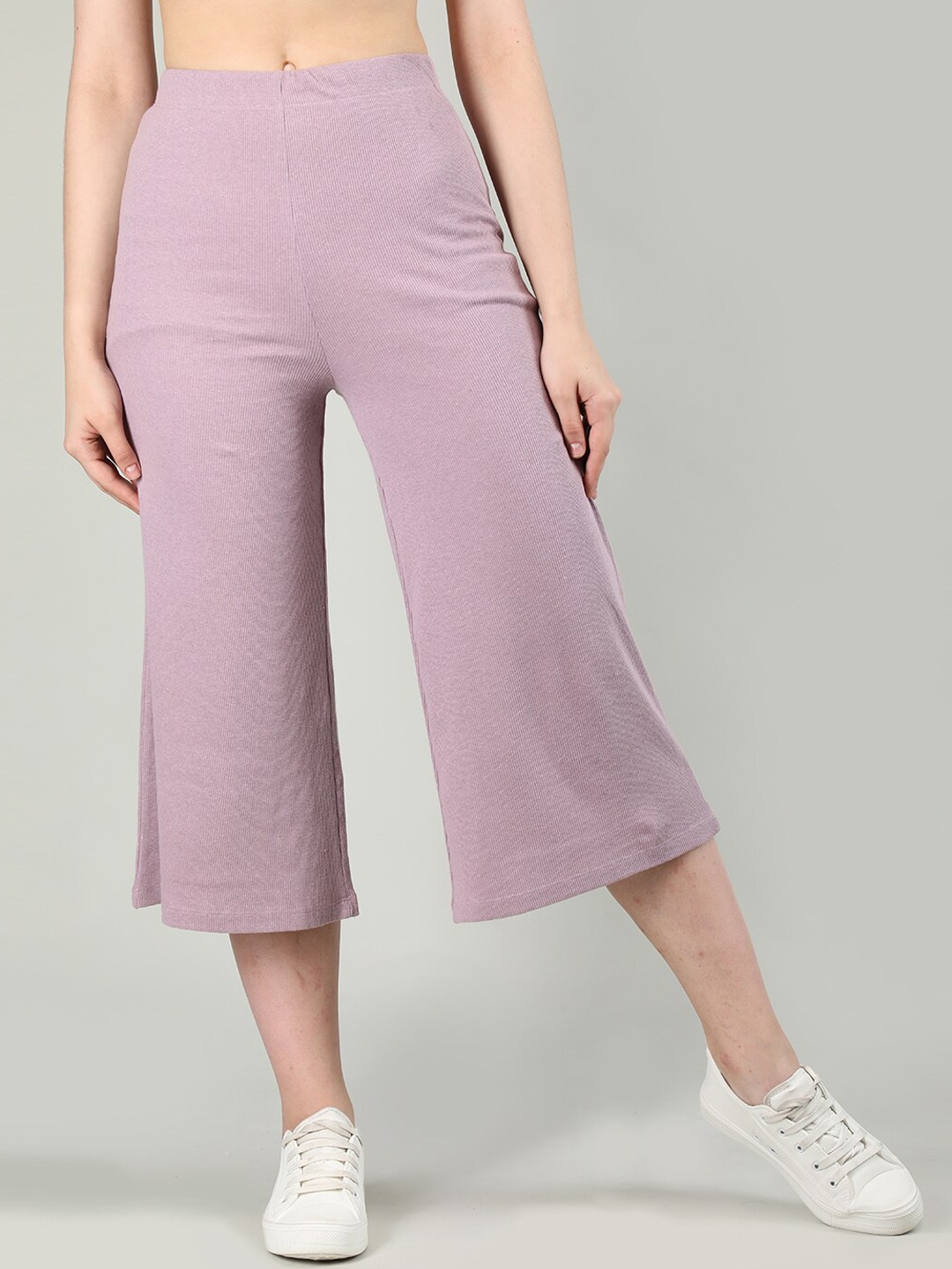 

CHKOKKO Women High Rise Regular Fit Track Pants, Mauve