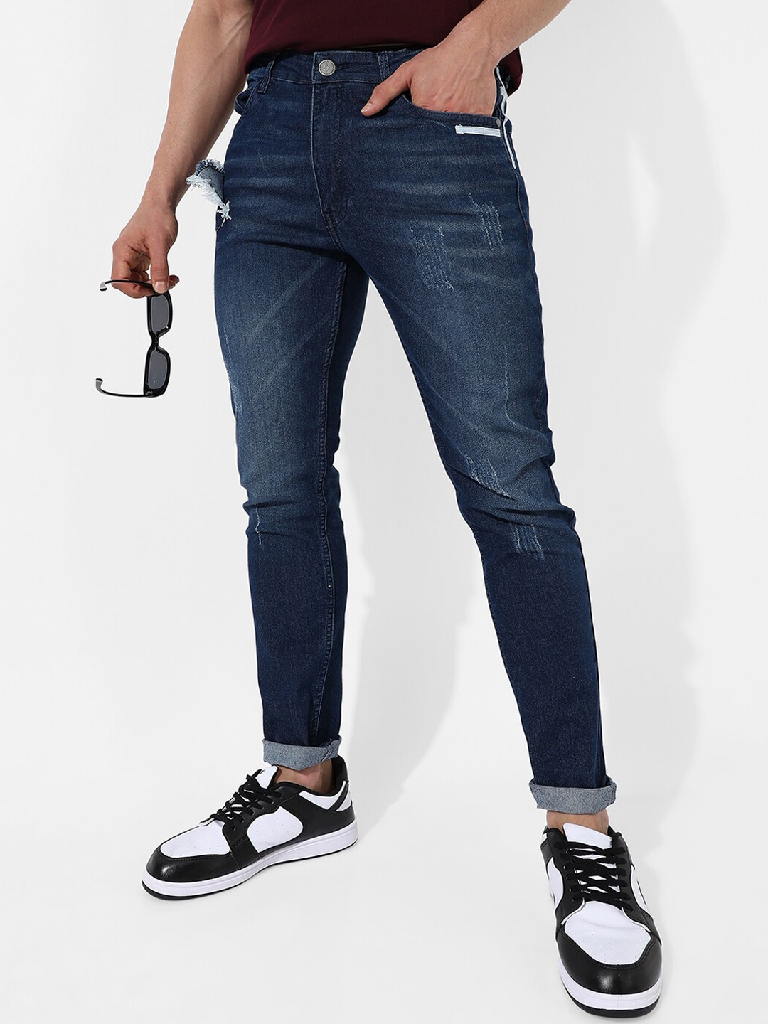 

Campus Sutra Men Blue Smart Slim Fit Light Fade Stretchable Jeans