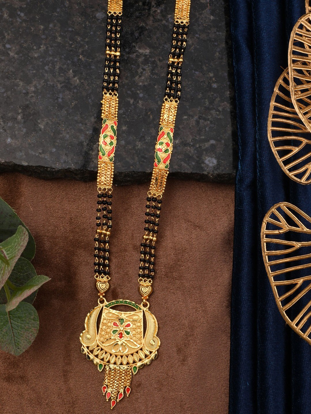 

Vita Bella Gold-Plated Beaded Mangalsutra