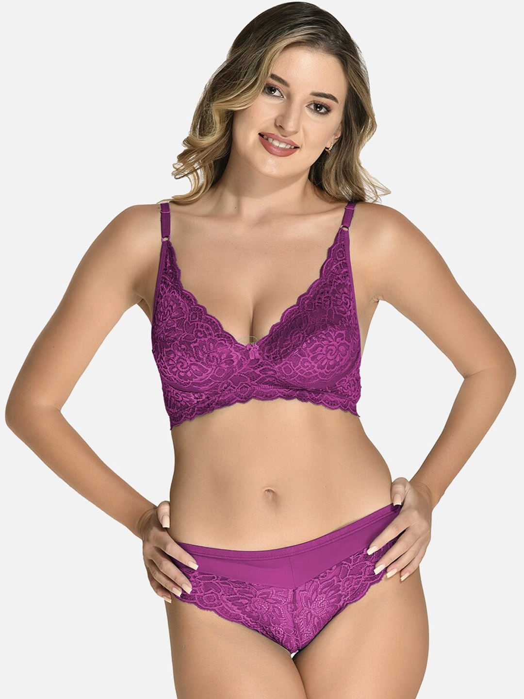 

StyFun Self Design Lingerie Set, Purple