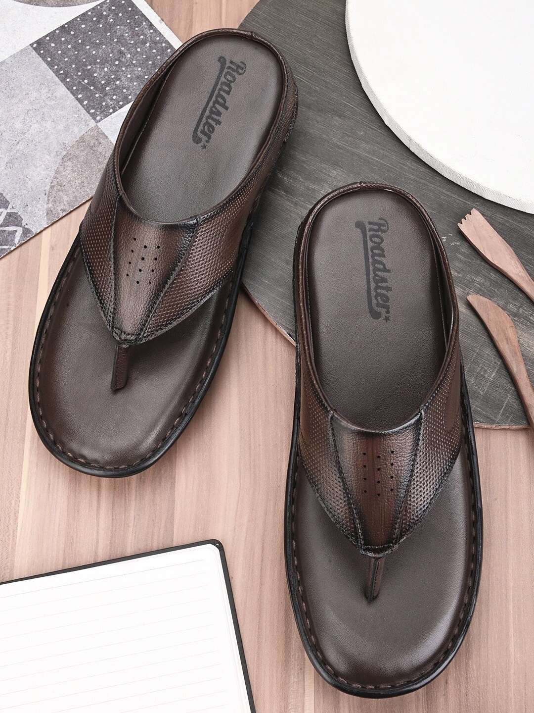 

Roadster Men Brown T-Straps Comfort Sandals