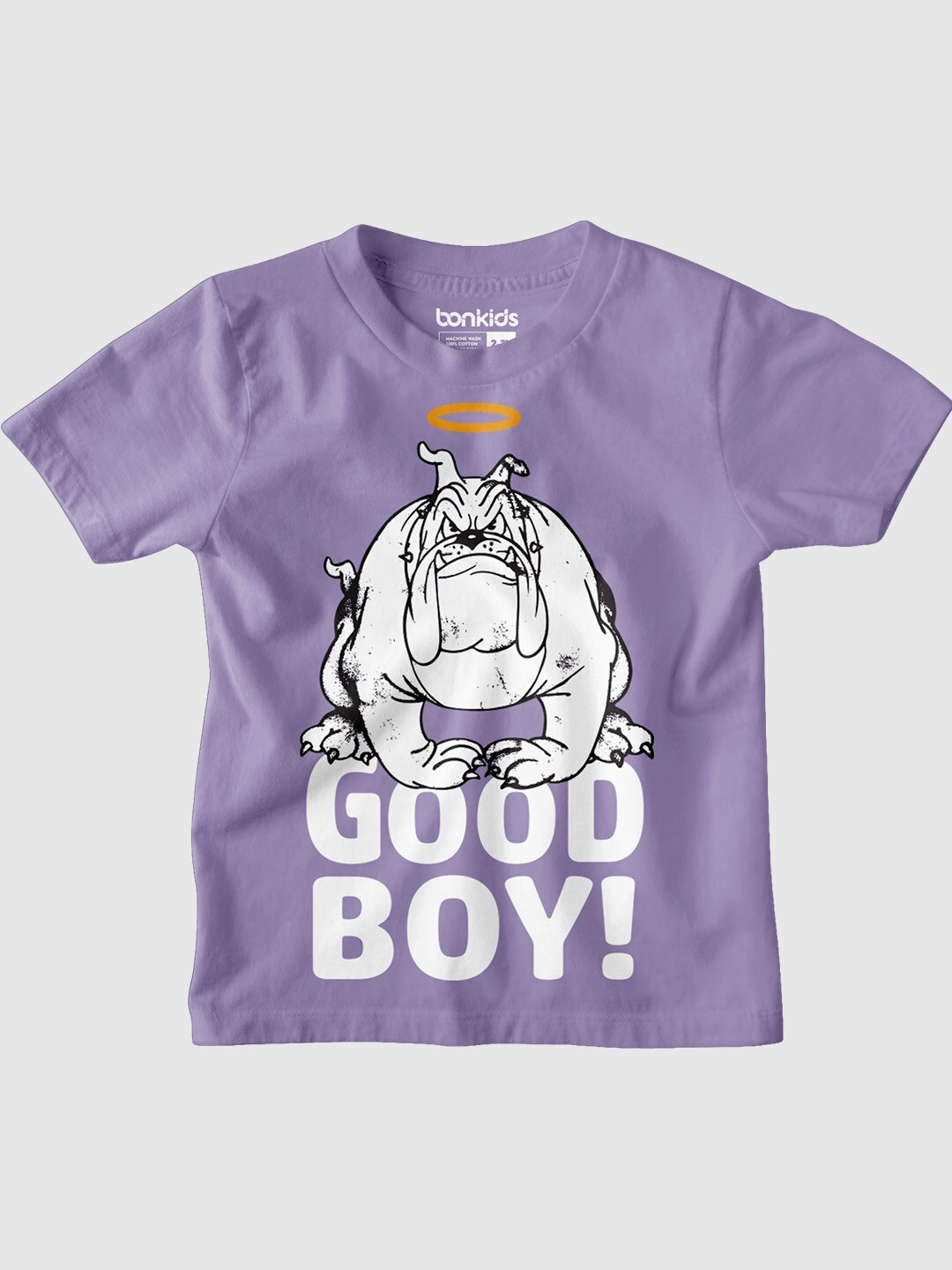 

BONKIDS Boys Graphic Printed Casual Cotton T-shirt, Lavender