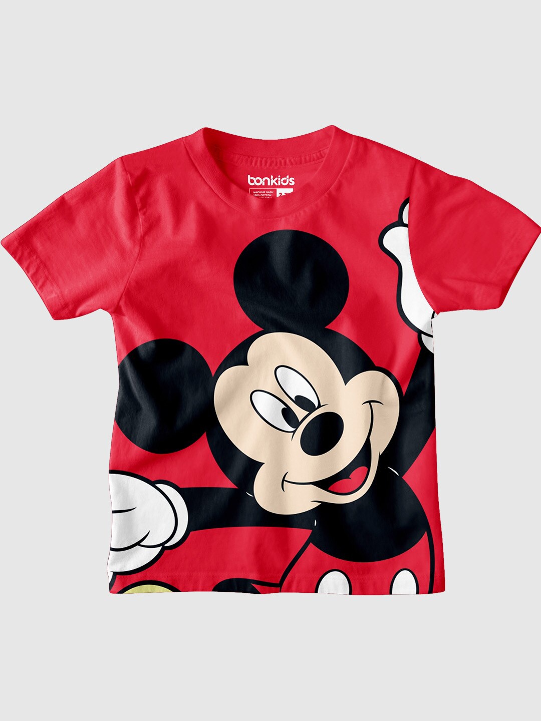 

BONKIDS Boys Graphic Printed Casual Cotton T-shirt, Red