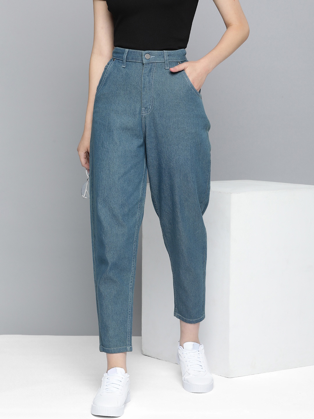 

Mast & Harbour Women Relaxed Fit Jeans, Blue