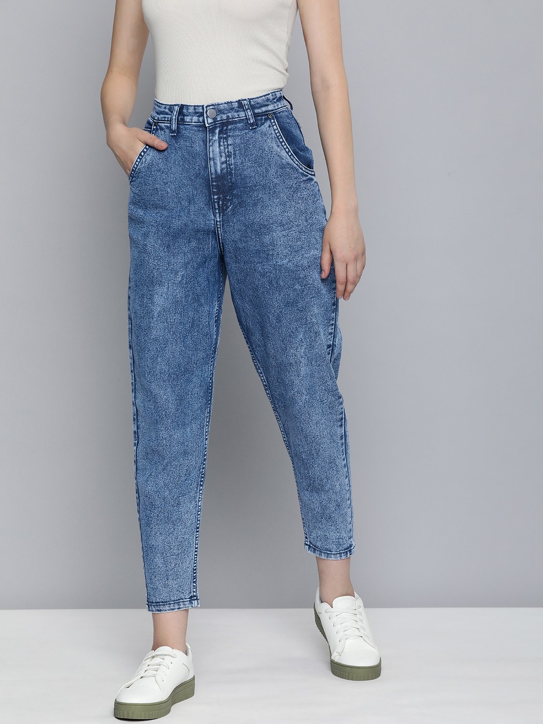 

Mast & Harbour Women Blue Relaxed Fit Jeans