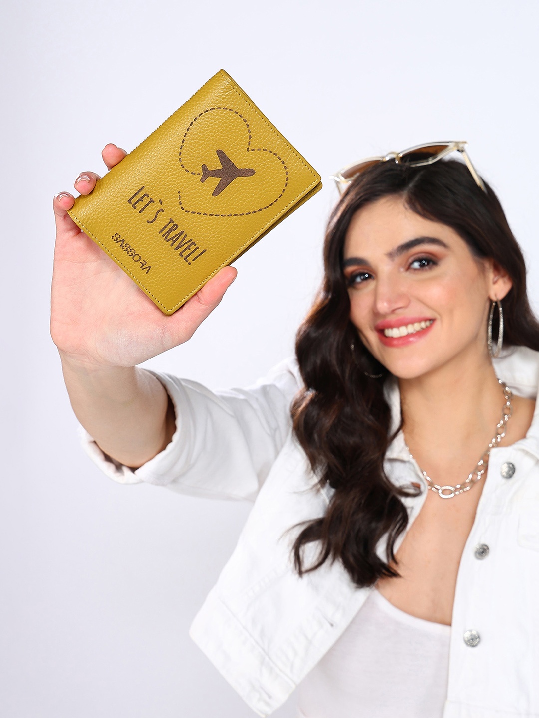

Sassora Textured RFID Passport Cover, Yellow