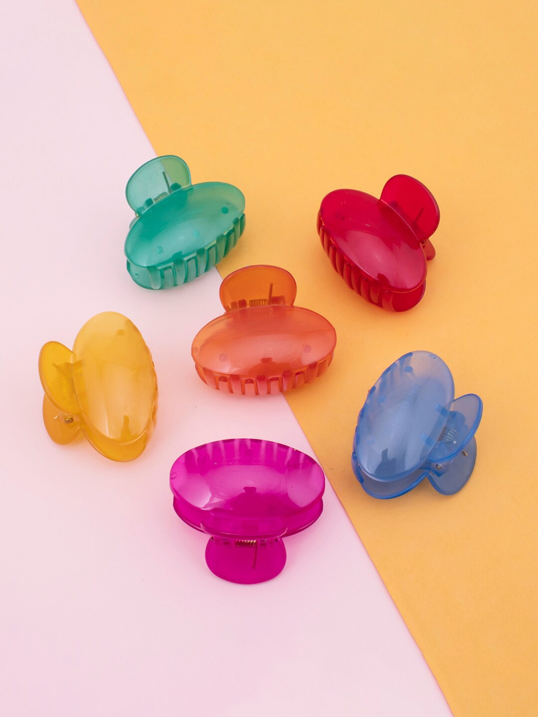 

Sukkhi Women Set Of 6 Plastic Claw Clips, Blue