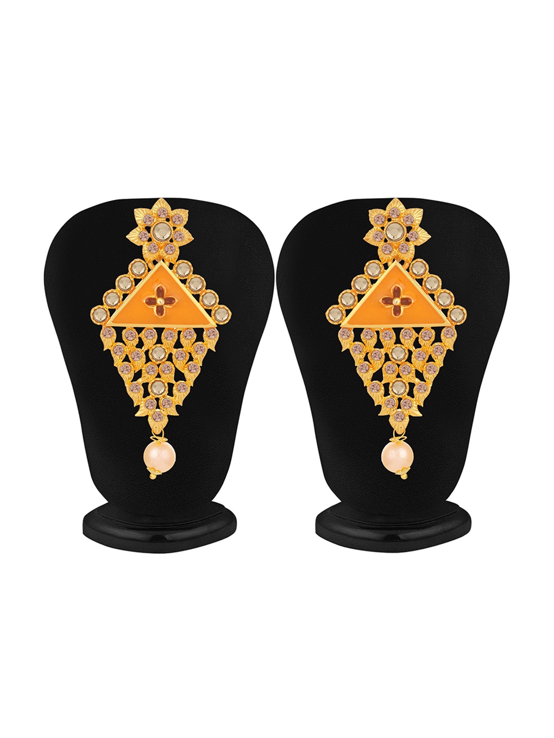 

Sukkhi Gold-Plated Contemporary Drop Earrings