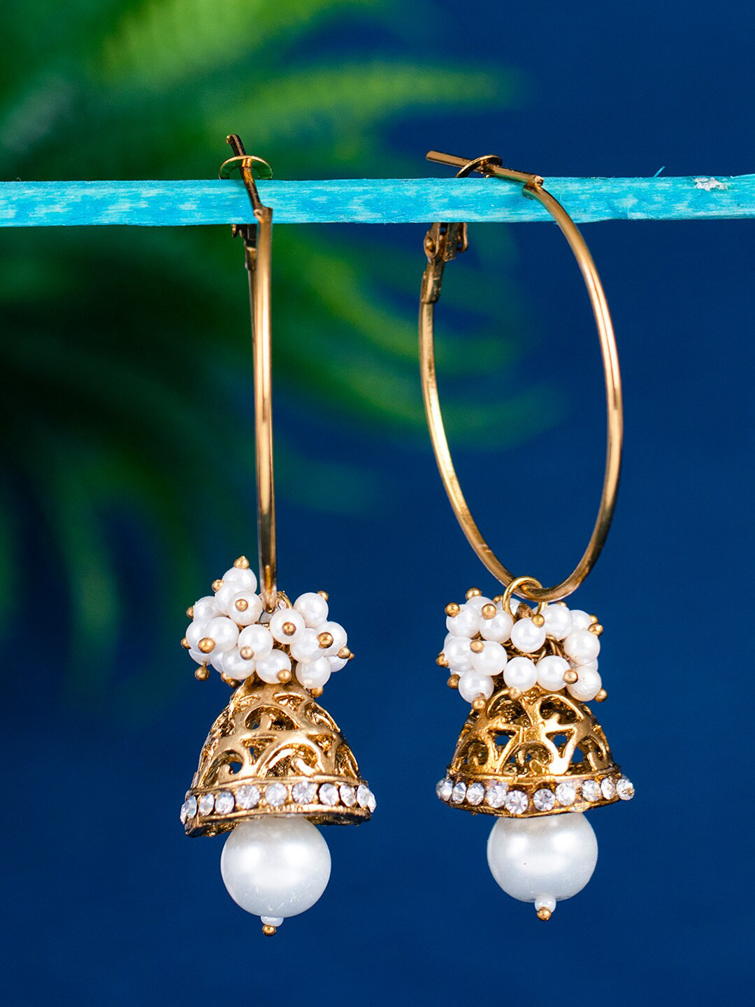 

Sukkhi Gold-Plated Contemporary Hoop Earrings