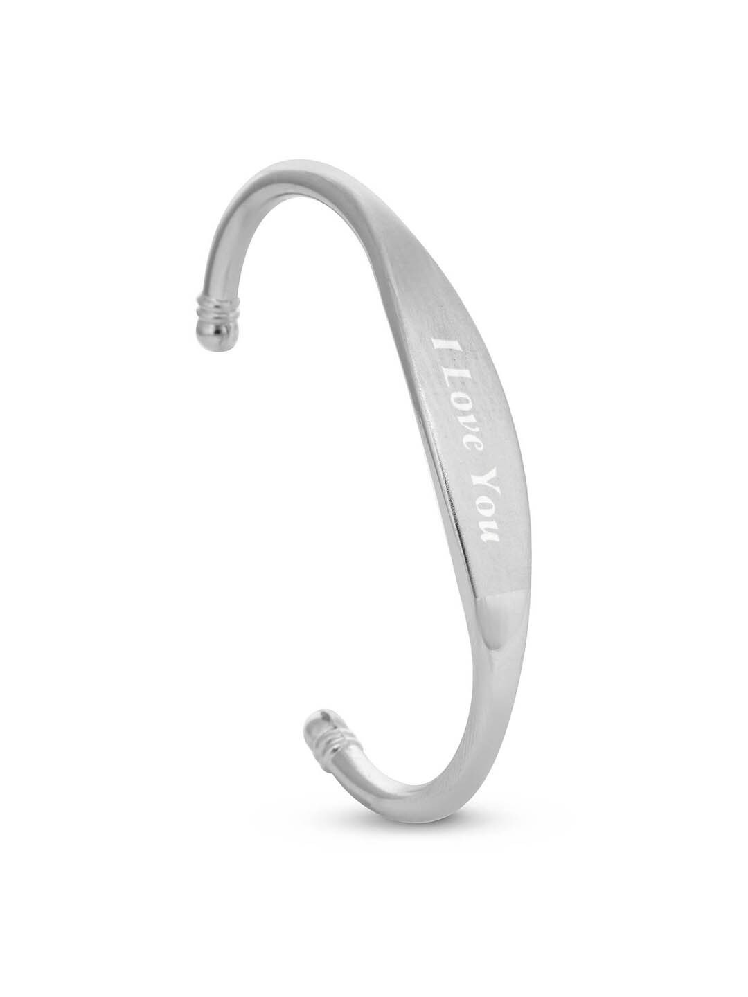 

Sukkhi Men Rhodium-Plated Cuff Bracelet, White