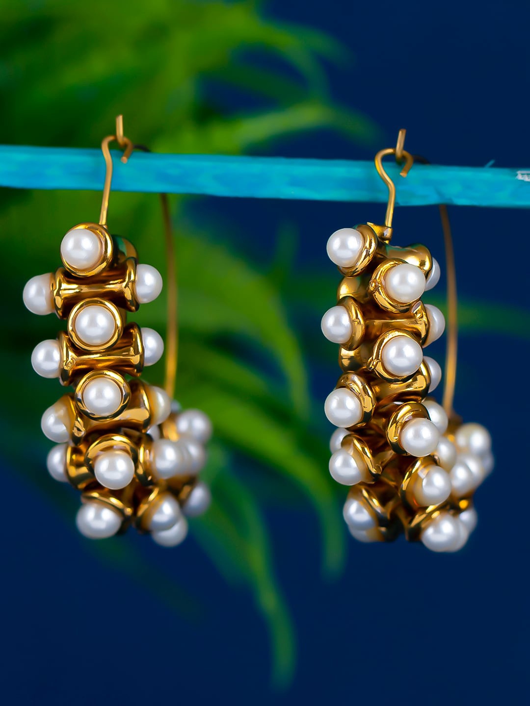 

Sukkhi Gold-Plated Contemporary Hoop Earrings