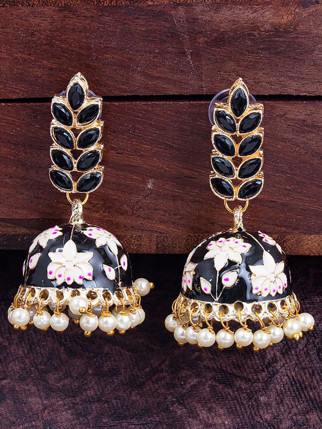 

Sukkhi Gold-Plated Dome Shaped Jhumkas Earrings