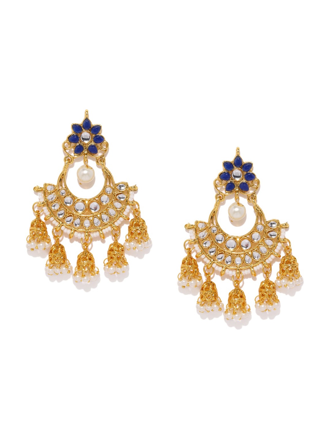 

Sukkhi Gold-Plated Contemporary Chandbalis Earrings