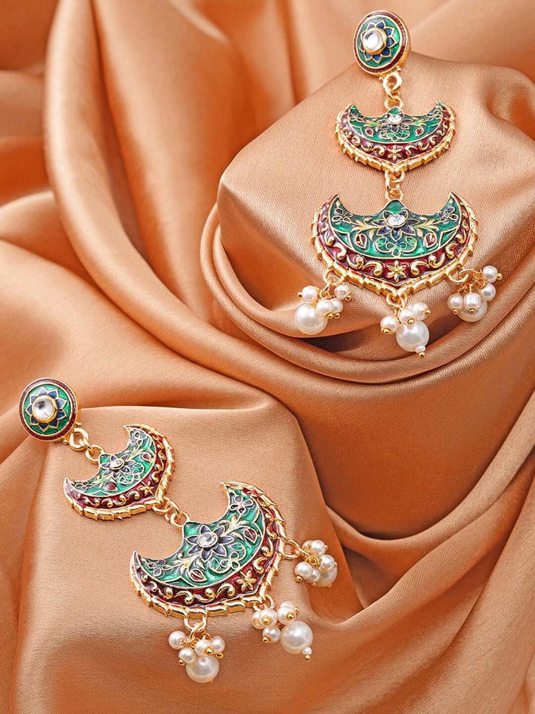 

Sukkhi Gold-Plated Contemporary Drop Earrings