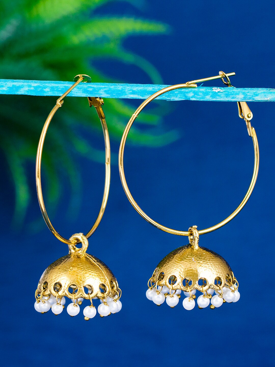 

Sukkhi Gold-Plated Contemporary Jhumkas Earrings