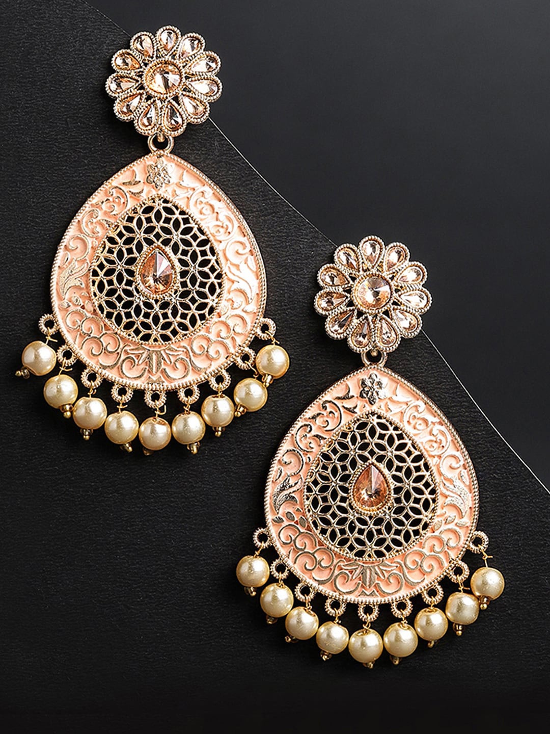 

Sukkhi Gold-Plated Contemporary Drop Earrings