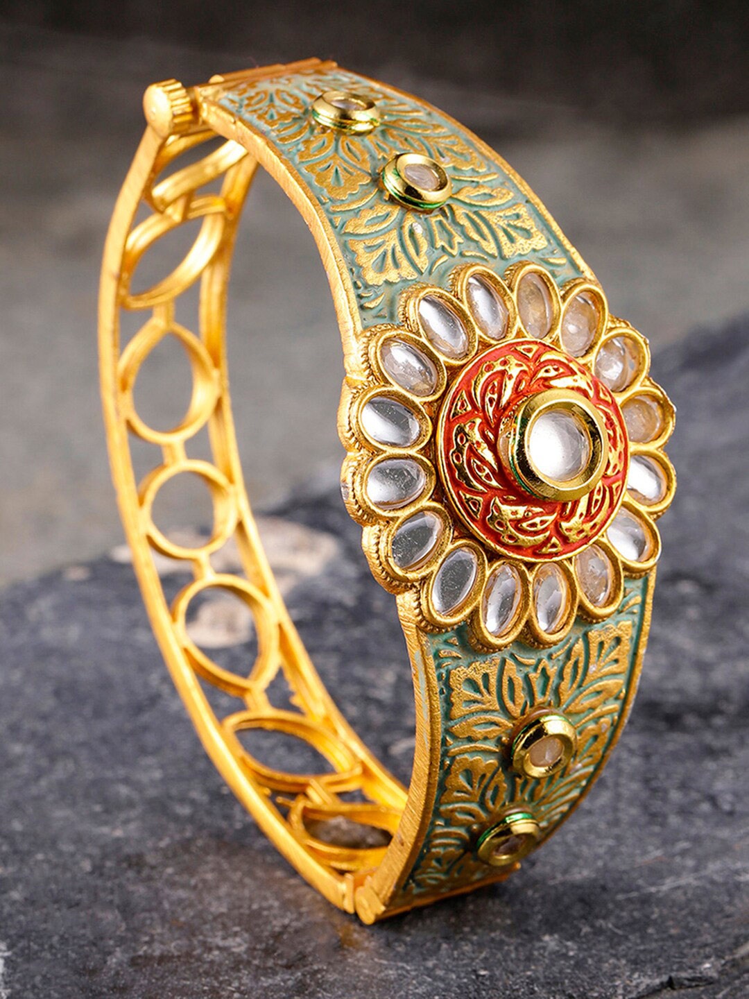 

Sukkhi Women Gold-Plated Kundan Kada Bracelet