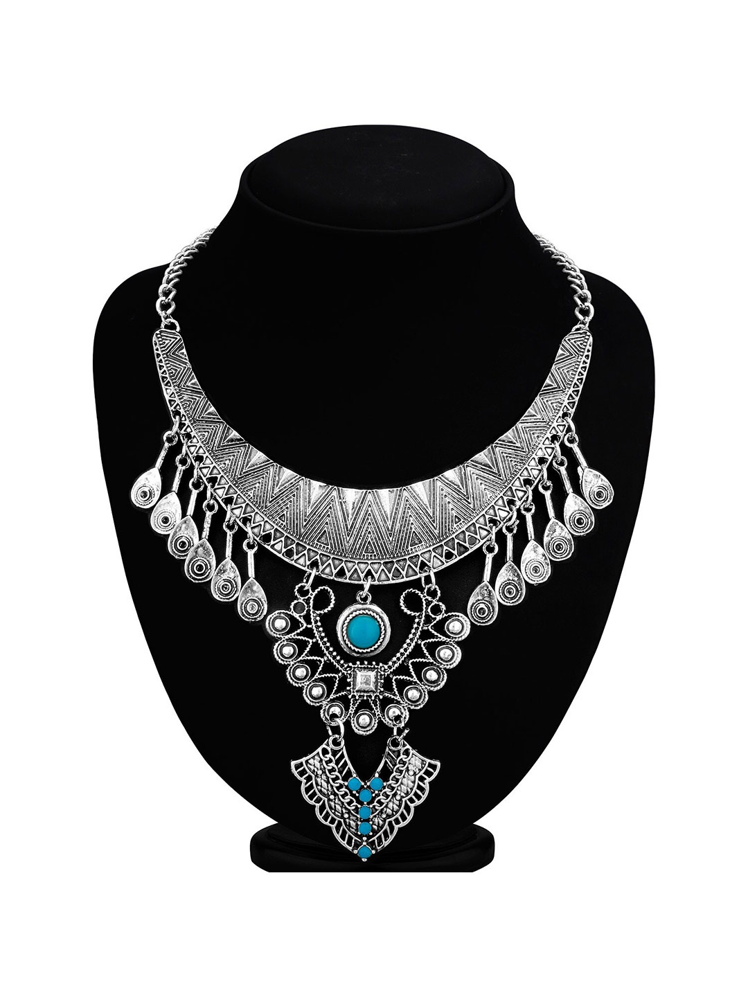 

Sukkhi Silver-Plated Oxidised Necklace