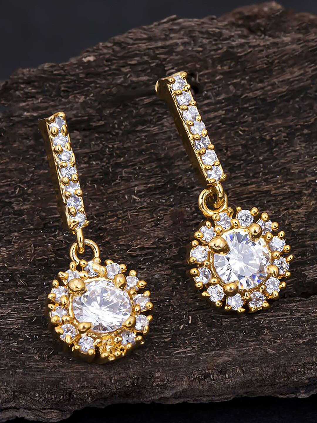 

Sukkhi Gold-Plated Contemporary Drop Earrings