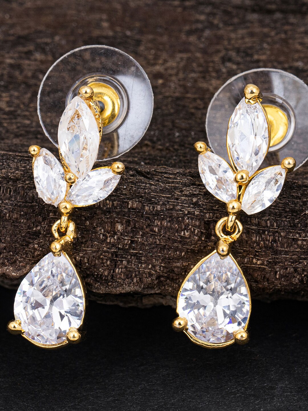 

Sukkhi Gold-Plated Contemporary Drop Earrings