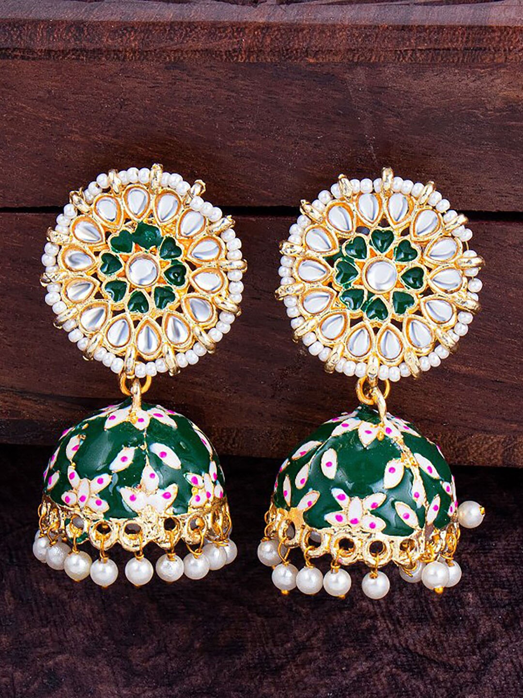 

Sukkhi Gold-Plated Dome Shaped Jhumkas