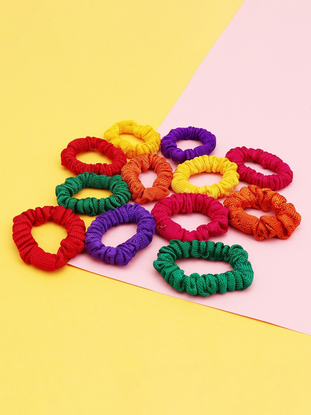 

Sukkhi Set Of 12 Ponytail Holders, Green