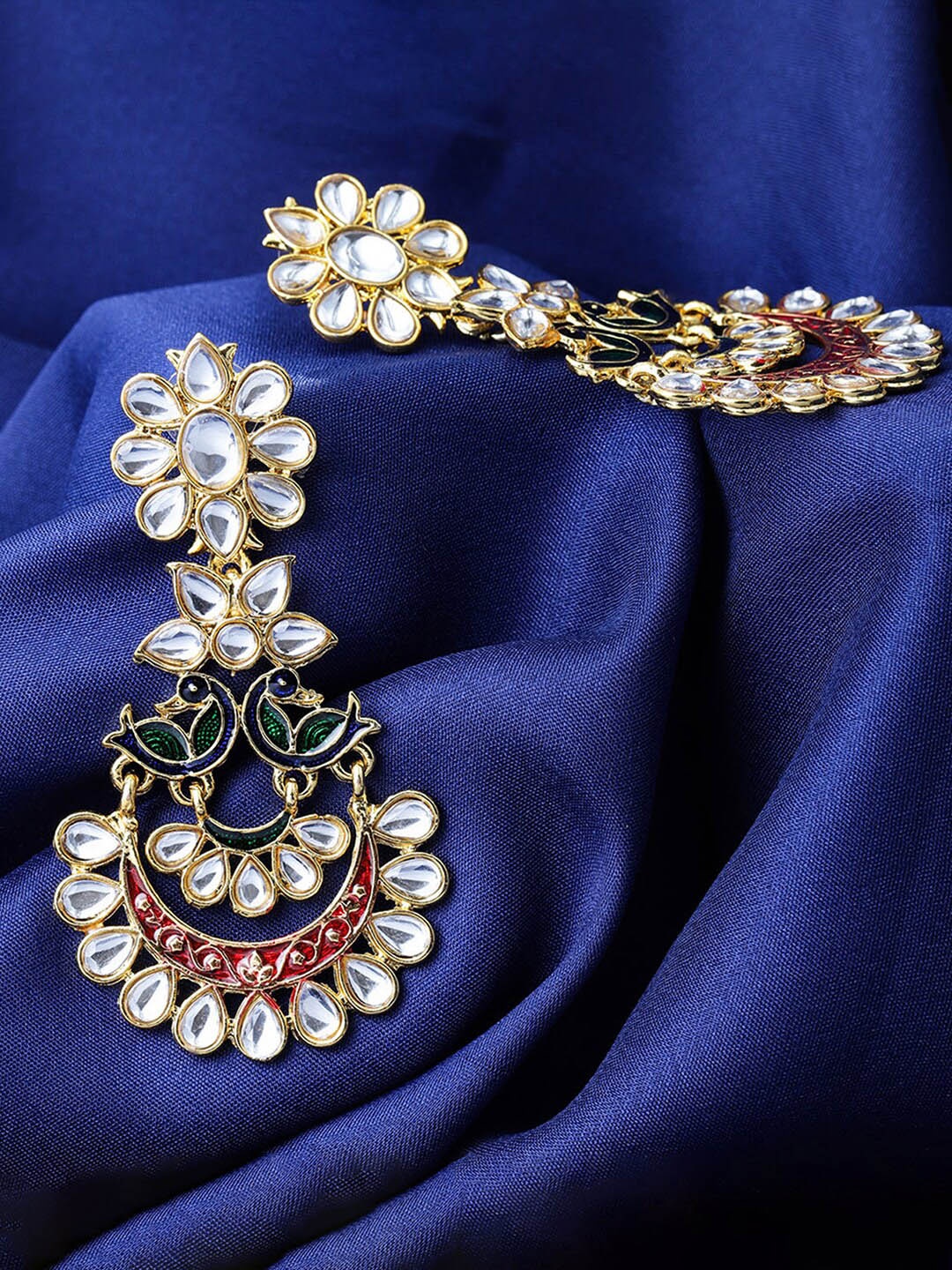 

Sukkhi Gold-Plated Peacock Shaped Drop Earrings