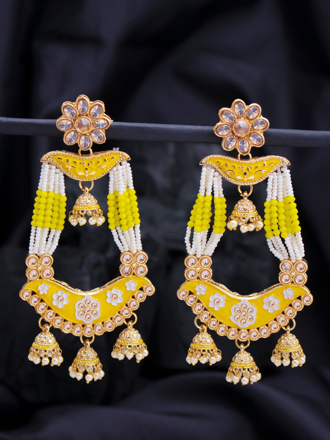 

Sukkhi Gold-Plated Contemporary Drop Earrings