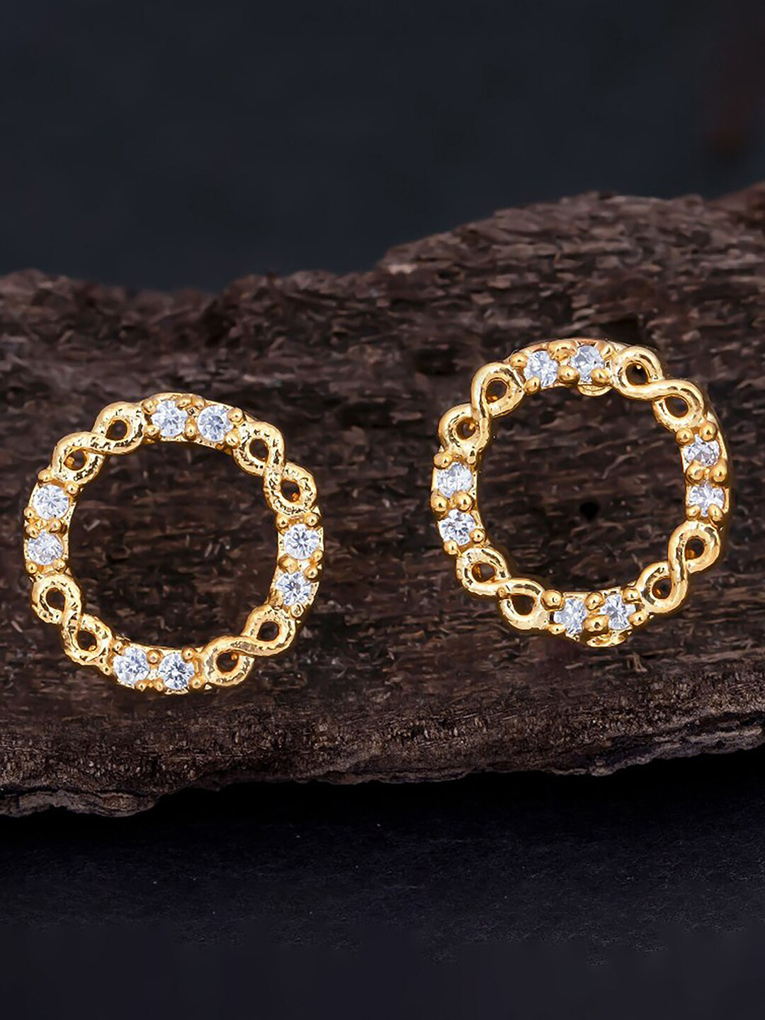 

Sukkhi Gold-Plated Circular Studs Earrings