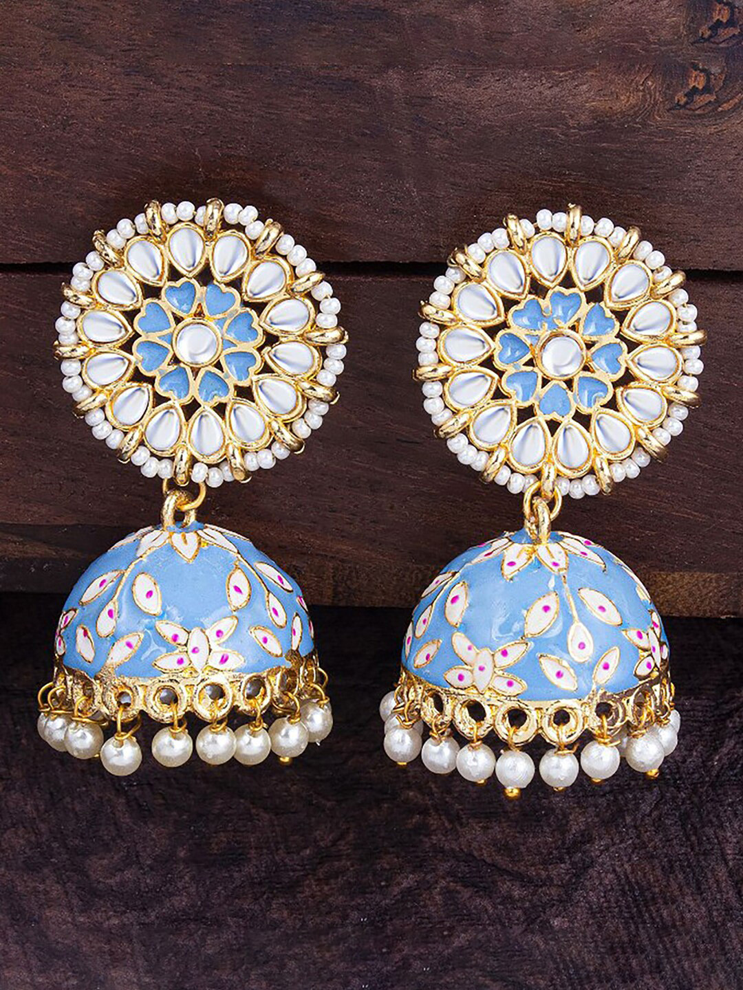 

Sukkhi Gold-Plated Dome Shaped Jhumkas Earrings