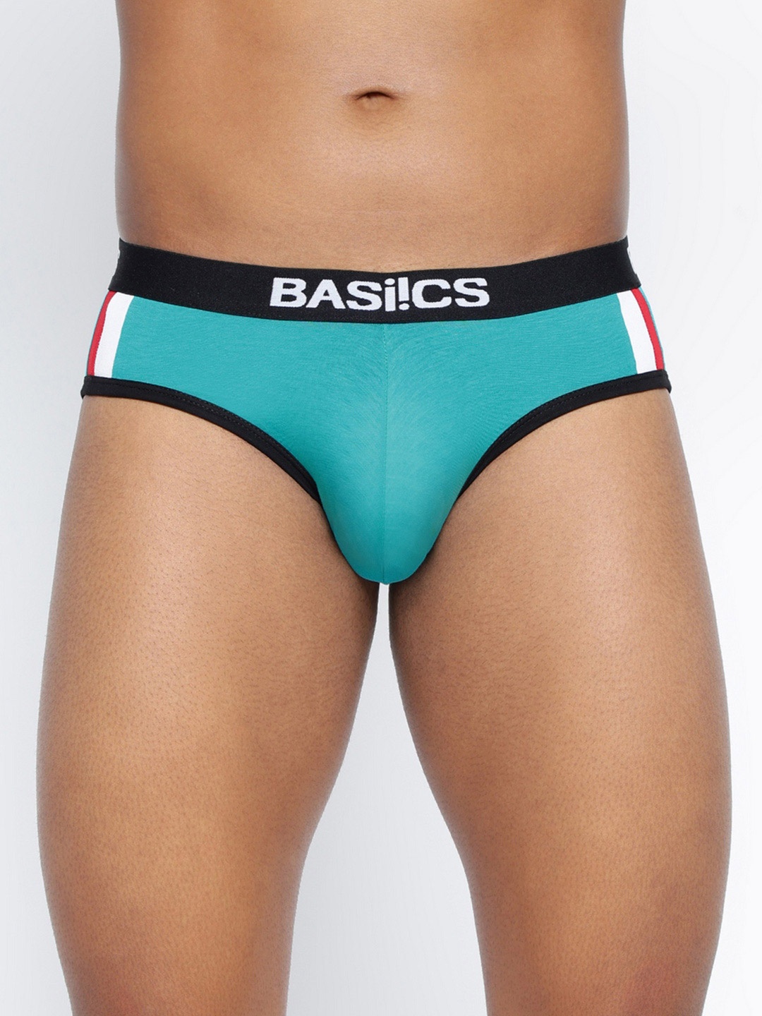 

BASIICS by La Intimo Men Mid-Rise Cotton Basic Briefs, Blue