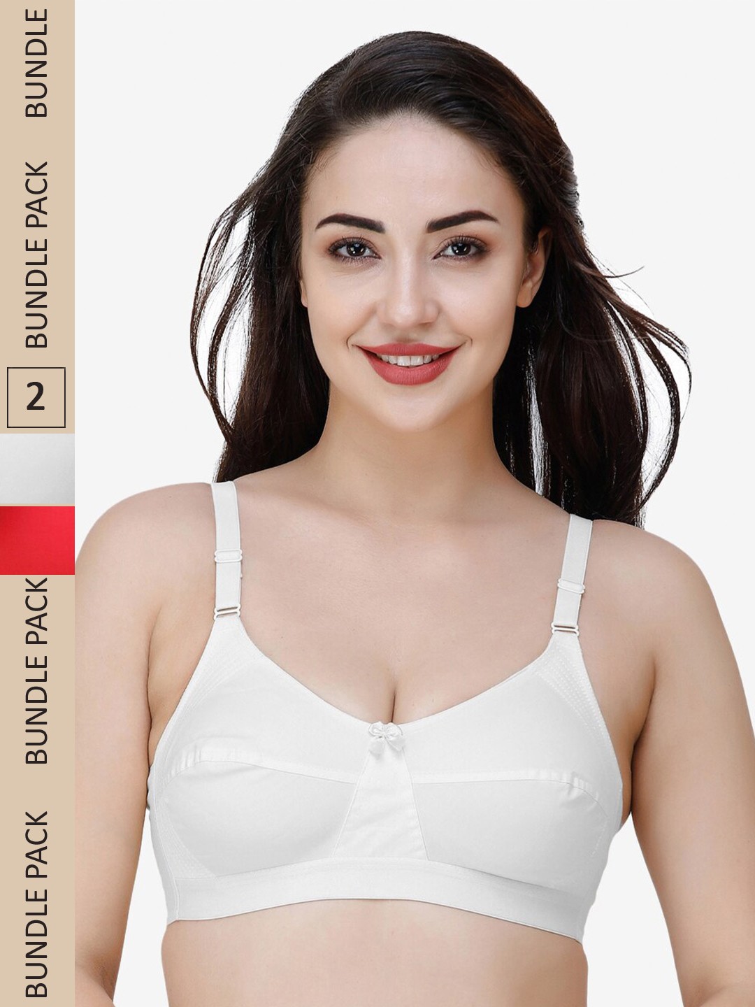 

College Girl Pack Of 2 Full Coverage All Day Comfort Cotton Everyday Bra, White