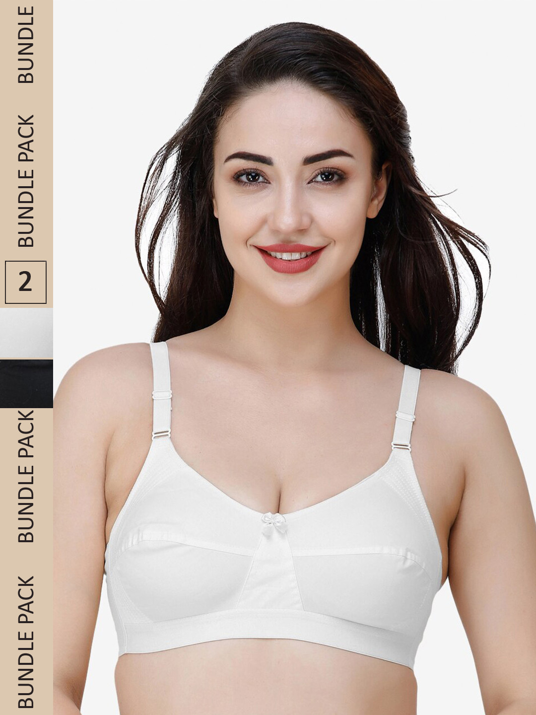 

College Girl Pack Of 2 Full Coverage All Day Comfort Cotton Everyday Bra, White