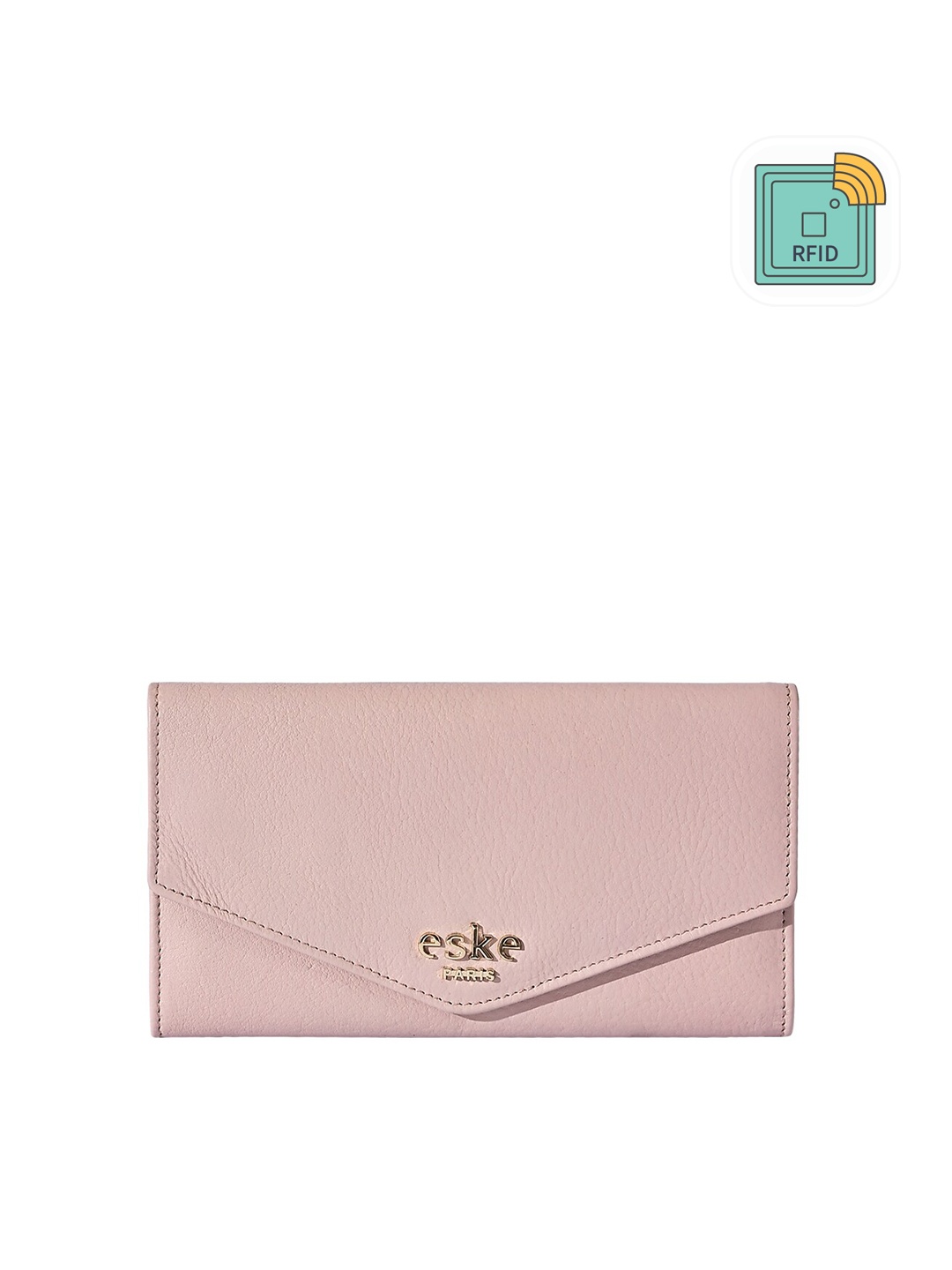 

Eske Women Leather Three Fold Wallet, Rose