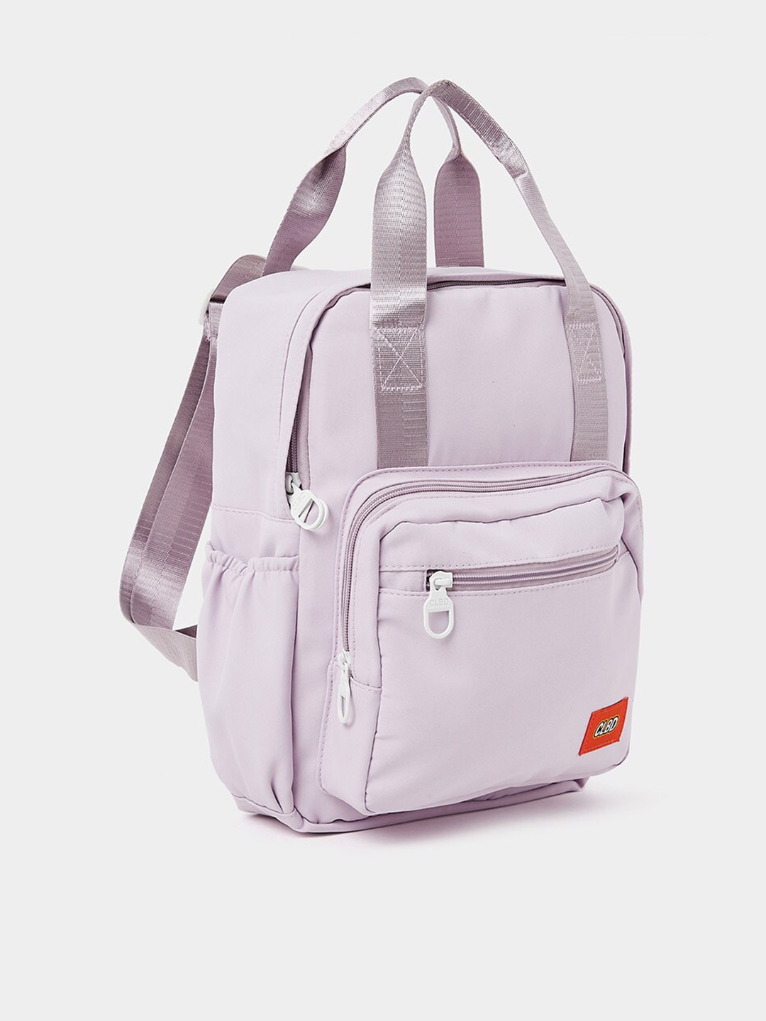 

Styli Women Patch Detail Zip Closure Backpack, Purple