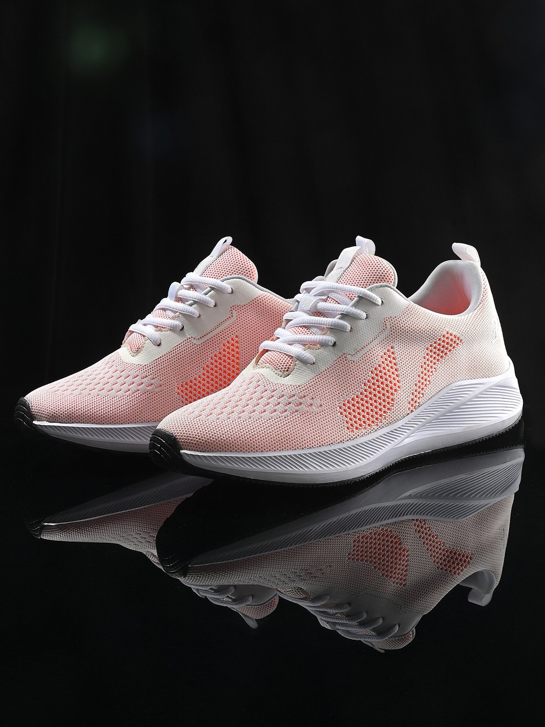 

El Paso Men Textile Lace-Up Fresh Foam Running Non-Marking Shoes, Orange