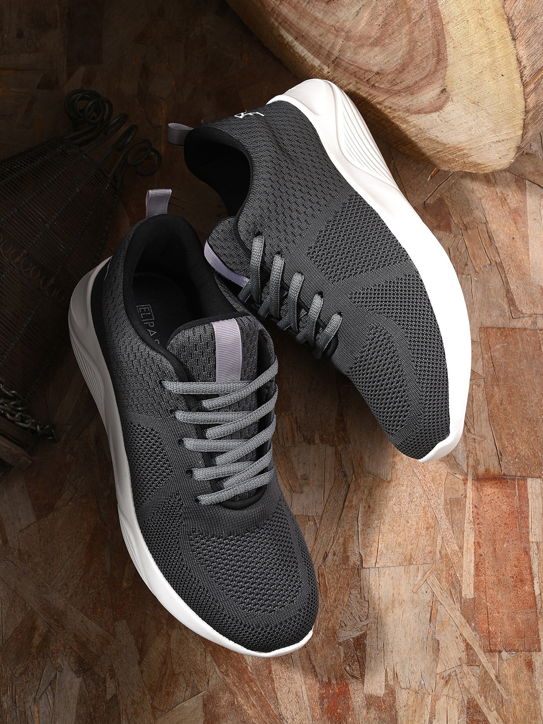 

El Paso Men Textile Running Fresh Foam Lace Up Non-Marking Shoes, Grey