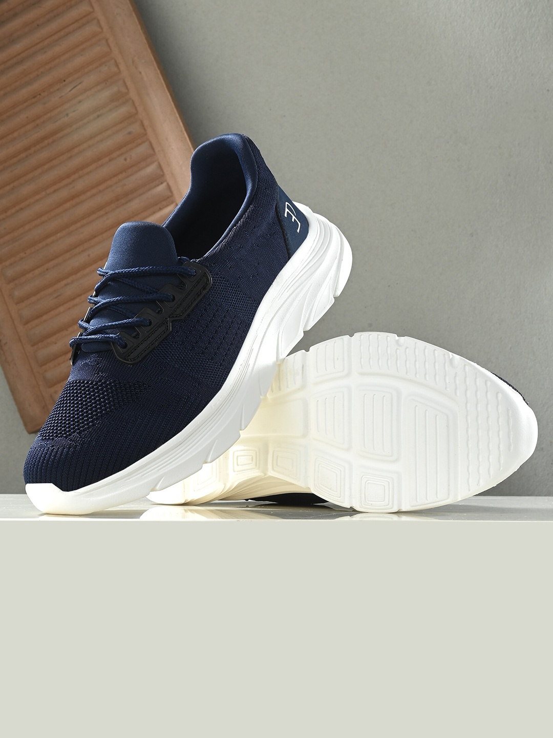 

El Paso Men Textile Running Fresh Foam Lace Up Non-Marking Shoes, Blue