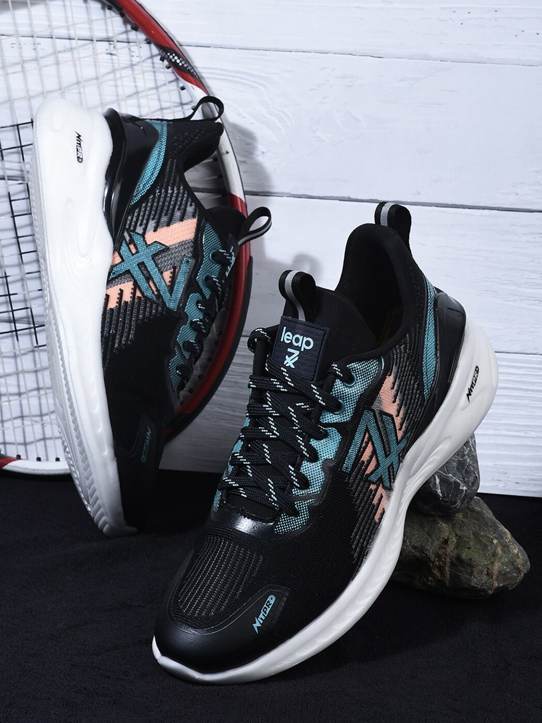 

Liberty Men Lace-Ups Non-Marking Running Sports Shoes, Black