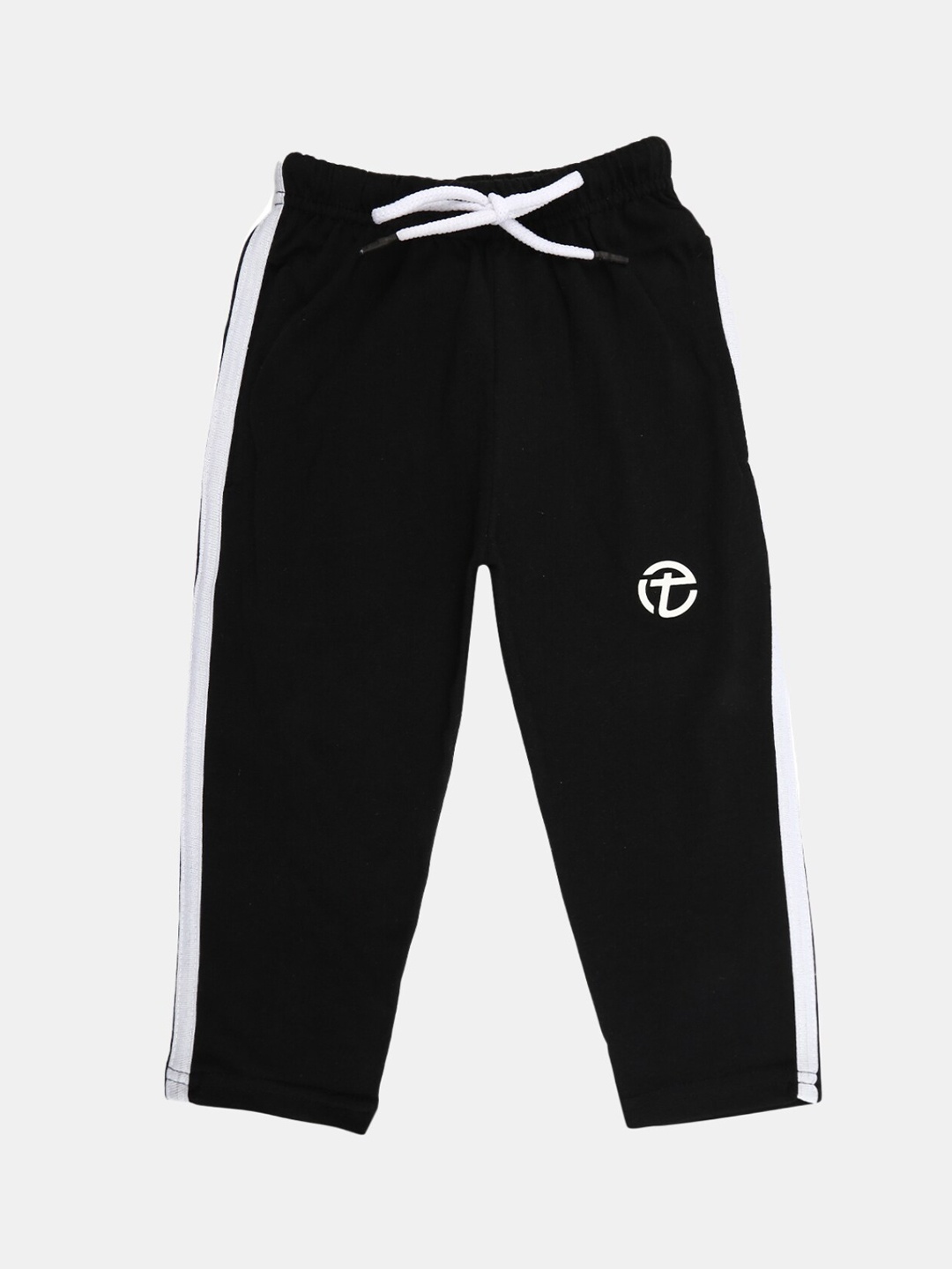 

V-Mart Boys Cotton Mid-Rise Lounge Pants, Black
