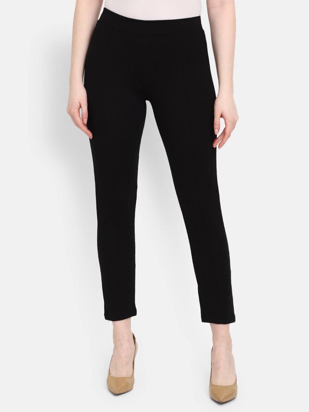

V-Mart Women Regular Fit Cotton Jeggings, Black