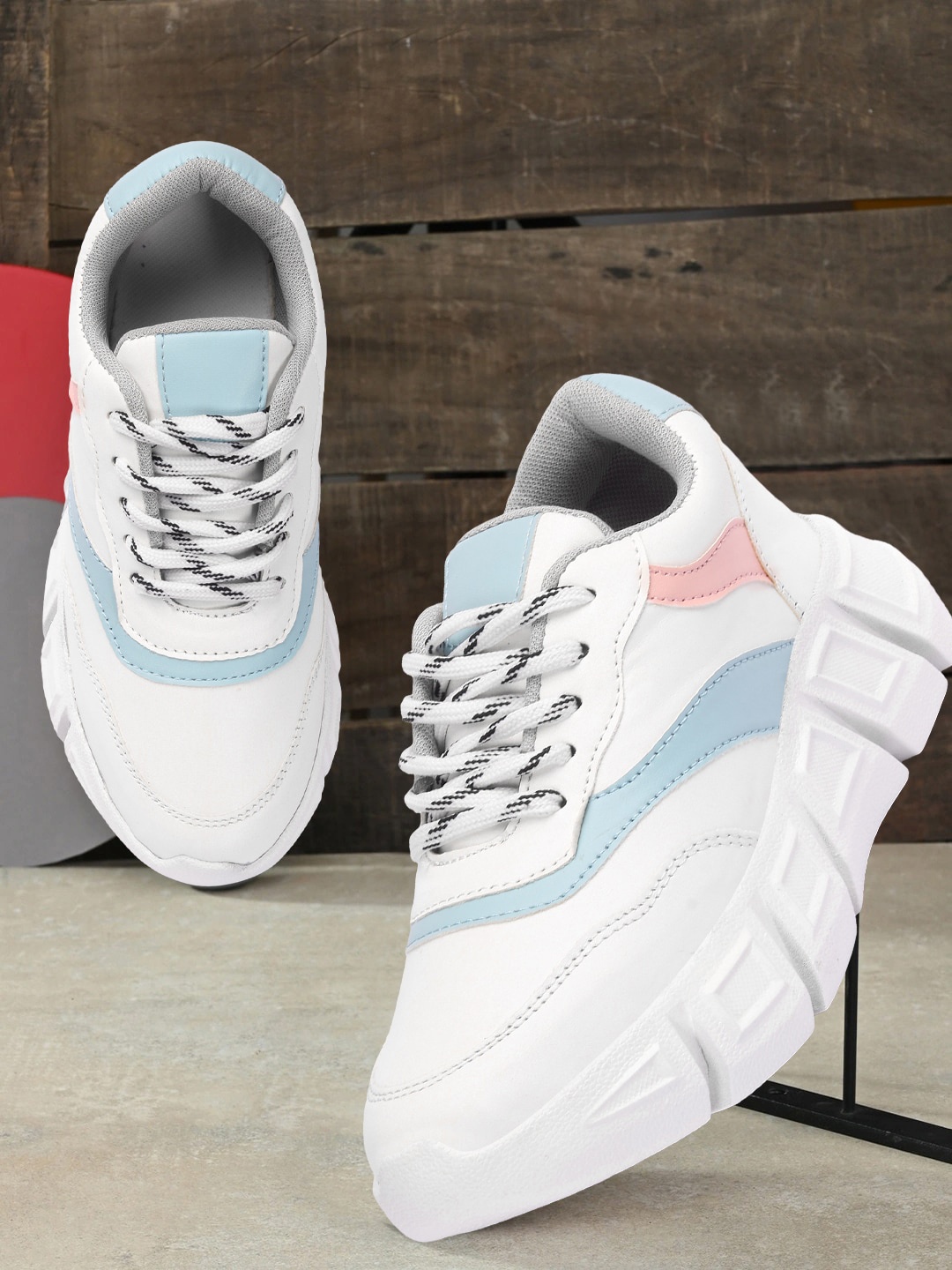 

Colo Women Colourblocked Basics Sneakers, White