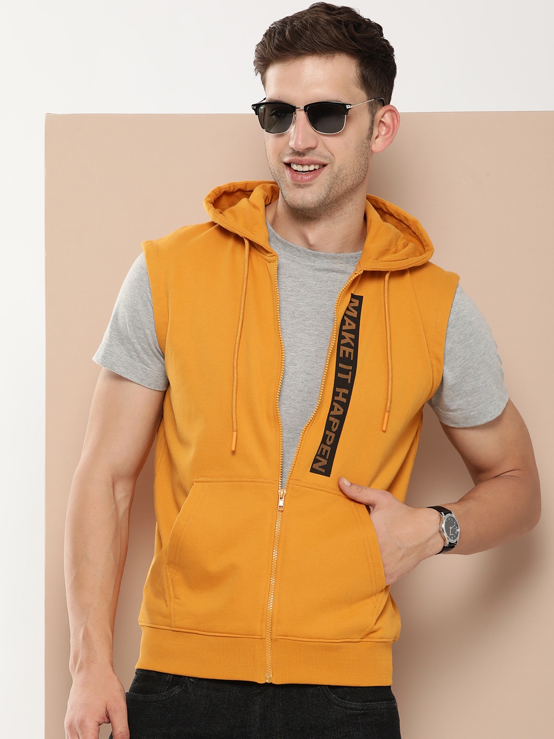 

HERE&NOW Hooded Sweatshirt, Mustard