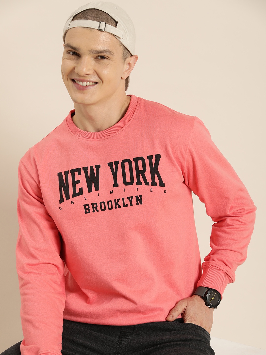 

HERE&NOW Graphic Printed Sweatshirt, Pink