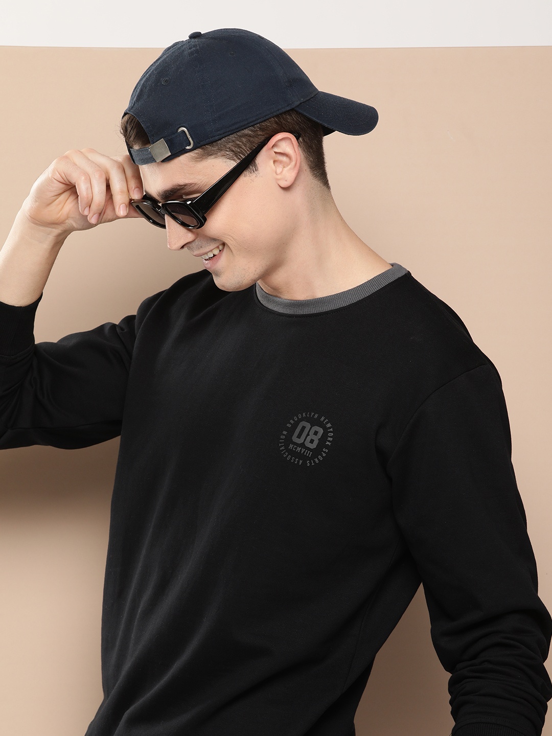 

HERE&NOW Men Hooded Sweatshirt, Black