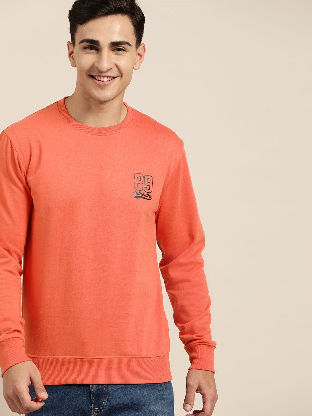 

HERE&NOW Solid Sweatshirt, Orange